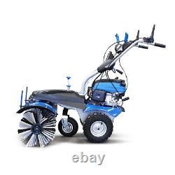 Hyundai Self Propelled Petrol Yard Sweeper / Powerbrush With Snow Plough 1000mmW