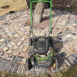 John Deere Petrol Push Rotary Lawn Mower, Hand-Propelled Green/Black/Yellow