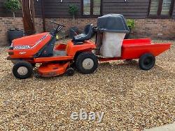 Kubota T1400 Ride On Lawn Mower Tractor 40 Deck Collector And Tipping Trailer