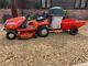 Kubota T1400 Ride On Lawn Mower Tractor 40 Deck Collector And Tipping Trailer