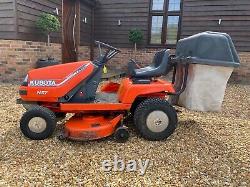 Kubota T1400 Ride On Lawn Mower Tractor 40 Deck Collector And Tipping Trailer