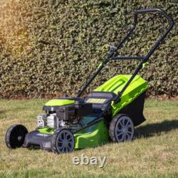 Lawnmower Dellonda DG101 Self Propelled Petrol Grass Cutter 144cc 46cm 4-Stroke