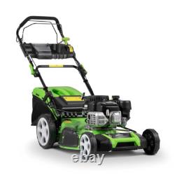 Lawnmower Dellonda DG102 Self Propelled Petrol Grass Cutter 170cc 51cm 4-Stroke