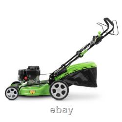 Lawnmower Dellonda DG102 Self Propelled Petrol Grass Cutter 170cc 51cm 4-Stroke