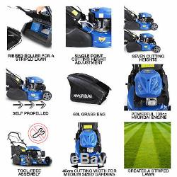 Lawnmower Petrol Roller Self Propelled Lawn Mower 46cm 18 Striped / Lined Cut