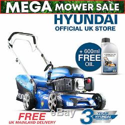 Lawnmower Petrol Self Propelled Lawn Mower 17 43cm Hyundai 3 YEAR WARRANTY OIL