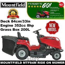 MOUNTFIELD RIDE ON MOWER MTF84M T30M DECK 84cm 33in 352cc 8hp 200L GRASS BOX