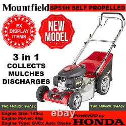 MOUNTFIELD SP51H PETROL LAWNMOWER SELF PROPELLED HONDA ENGINE 145cc 51cm DECK