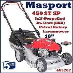 Masport 450 ST SP 18 Key Start Self Propelled Rotary Lawn Mower Lawnmower