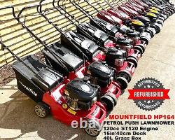 Mountfield HP164 Hand Pushed Petrol Lawnmower 16in/40cm Blade 120cc Engine USED