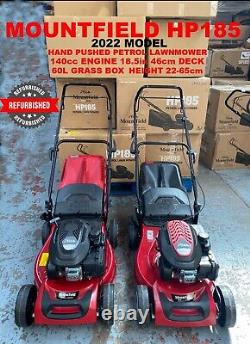 Mountfield Hp185 Petrol Lawnmower 140cc Engine 46cm 18.5in Blade 60l Grass Box