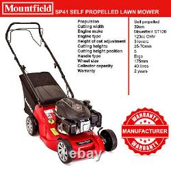 Mountfield SP41 123cc Self Propelled Petrol Lawnmower 39cm Blade 40L Grass Box