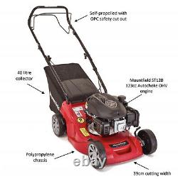 Mountfield SP41 123cc Self Propelled Petrol Lawnmower 39cm Blade 40L Grass Box