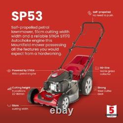 Mountfield SP53 Petrol Lawnmower Self Propelled 51 cm Cutting Width Easy to use