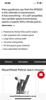 Mountfield SP555V Self Propelled 51cm Cut Petrol Mower