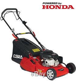 New Cobra Rm46sph Self Propelled 18 Rear Roller Lawnmower Honda Engine. Free Oil