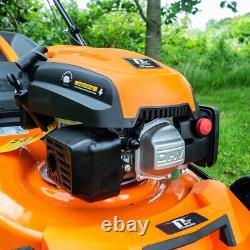 P1 Hyundai Powered 18 46cm Petrol Lawnmower, Self Propelled, 2 Year Warranty