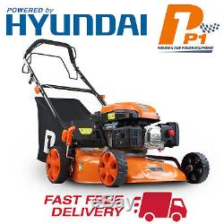 P1PE SELF PROPELLED Petrol Lawnmower 18 46cm139cc Hyundai Powered Lawn Mower