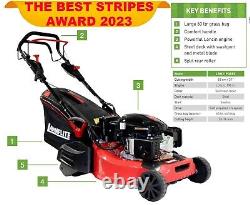 PETROL ROLLER MOWER SELF PROPELLED LAWNFLITE LRM21PDRES ELECTRIC START 21in