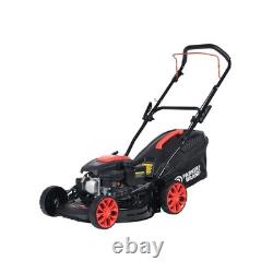 ParkerBrand 17 Hand Push Petrol Lawnmower 150cc, Mulch & Collect