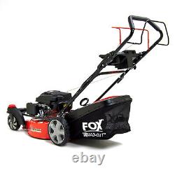 Petrol Lawn Mower 20 Fox Quad-Cut Self Propelled 196cc & Jerry Can