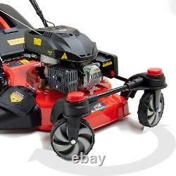 Petrol Lawn Mower 20 Fox Quad-Cut Self Propelled 196cc & Jerry Can