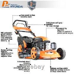 Petrol Lawn Mower Electric Start Lawnmower Mulch 20 Hyundai 173cc engine