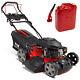 Petrol Lawn Mower Self Propelled Electric Start 4 Blade Fox 20 51cm & Jerry Can