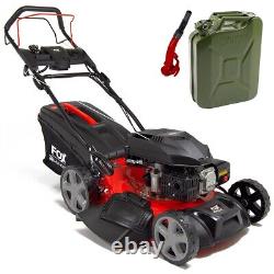 Petrol Lawn Mower Self Propelled Electric Start 4 Blade Turbo Fox 20 51cm 196cc