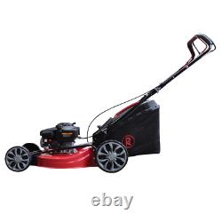 Petrol Lawnmower Self Propelled RocwooD 173cc 20 Mower Mulching Plus FREE Oil