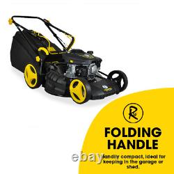 Petrol Lawnmower Self Propelled RocwooD 173cc 21? 4 Stroke OHV Engine Mulching