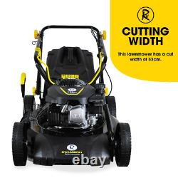 Petrol Lawnmower Self Propelled RocwooD 173cc 21? 4 Stroke OHV Engine Mulching