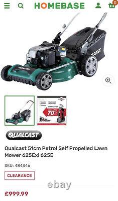 Qualcast 51cm Petrol Self Propelled Lawn Mower 625Exi RRP £999