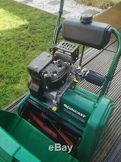Qualcast Classic Petrol 35S Cylinder self propelled lawn mower with scarifier