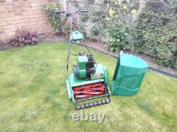 Qualcast Suffolk Punch 35 Petrol Cylinder Lawnmower Mower 14 Cut Self Propelled