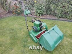 Qualcast Suffolk Punch 35 Petrol Cylinder Lawnmower Mower 14 Cut Self Propelled