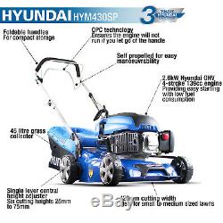 Refurbished Self Propelled Petrol Lawnmower 42cm HYM430SP Recoil Start Mulching