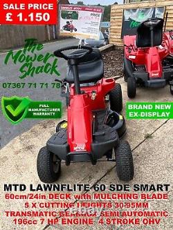 Ride On Mower 60cm 24in Lawnflite MTD Smart MiniRider 60 SDE 196cc 4.5hp