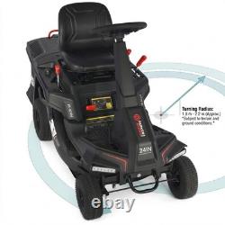 Ride-On Petrol Lawn Mower, 24 Compact With Catch Box, Grass Box, Adjustable Hei