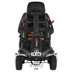 Ride-On Petrol Lawn Mower, 24 Compact With Catch Box, Grass Box, Adjustable Hei