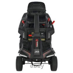 Ride-On Petrol Lawn Mower, 24 Compact With Catch Box, Grass Box, Adjustable Hei
