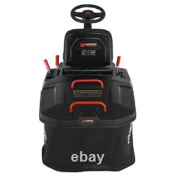 Ride-On Petrol Lawn Mower, 24 Compact With Catch Box, Grass Box, Adjustable Hei