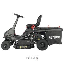Ride-On Petrol Lawn Mower, 24 Compact With Catch Box, Grass Box, Adjustable Hei