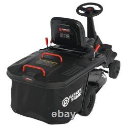 Ride-On Petrol Lawn Mower, 24 Compact With Catch Box, Grass Box, Adjustable Hei