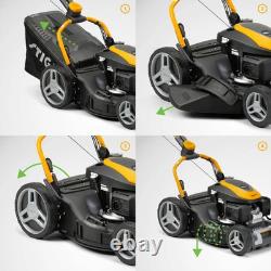 STIGA Combi 748 V Self-Propelled Petrol Lawnmower, 145 cm3, 46 cm 4-in-1