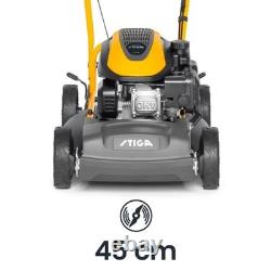 STIGA MULTICLIP 47S SELF PROPELLED PETROL MULCHING LAWNMOWER 123cc 45cm/18in