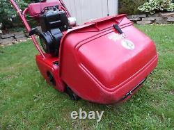 SUFFOLK PUNCH 14s 35cm 14 CYLINDER PETROL LAWNMOWER SELF PROPELLED & GRASS BOX