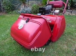 SUFFOLK PUNCH 14s 35cm 14 CYLINDER PETROL LAWNMOWER SELF PROPELLED & GRASS BOX