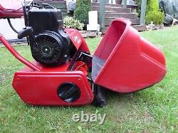 SUFFOLK PUNCH 14s 35cm 14 CYLINDER PETROL LAWNMOWER SELF PROPELLED & GRASS BOX