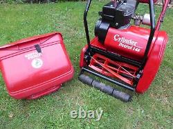 SUFFOLK PUNCH 14s 35cm 14 CYLINDER PETROL LAWNMOWER SELF PROPELLED & GRASS BOX